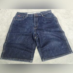 Vintage Y2K Ecko Unlimited Carpenter Dark Blue Jean Shorts Men’s Jorts Size 38